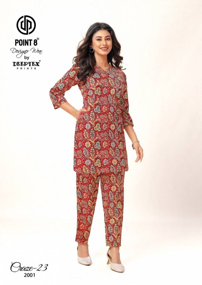 Craze 23 Vol 2 By Deeptex Cotton Printed Cord Set Ladies Top With Bottom Wholesalers In Delhi
